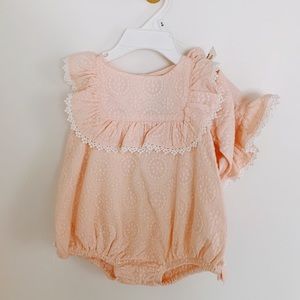 NWT Catherine Malandrino | Pink Lace Bubble/Bonnet